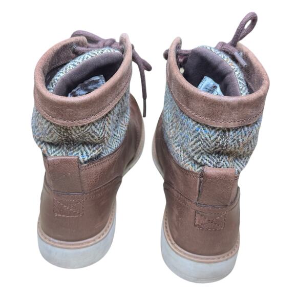 Timberland Women's Bramhall 6 Inch Harris Tweed Brown Lace Up Boots - Size 9 - Picture 6 of 9